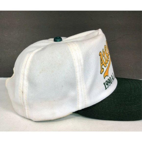 Vintage 1990 Oakland A's AL Champs Snapback Hat New Era USA High Crown - Picture 5 of 9